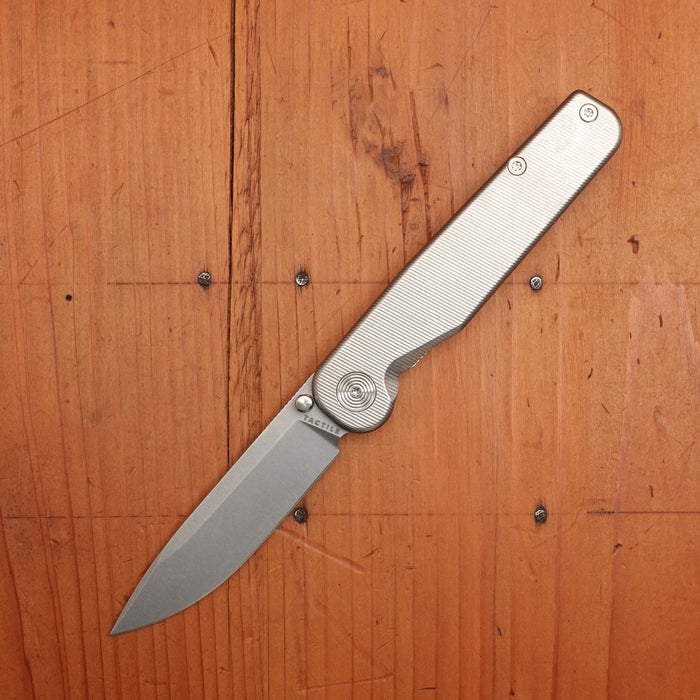 Tactile Rockwall Thumbstud Drop Point MagnaCut Liner Lock Titanium Handle