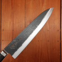 Morihei Hisamoto 240mm Gyuto Iron Clad Shirogami 1 Kurouchi Pakka Handle