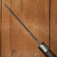 L W 8.75" Cleaver / Splitter Hand Forged Carbon Steel Turned Handle USA? France? Late 1800s-1900s