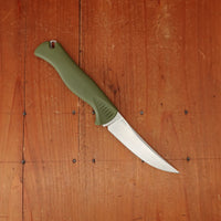 Benchmade 15505 Meatcrafter 4" Trailing Point CPM-154 Fixed Blade Dark Olive Santoprene Handlewith Sheath