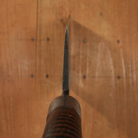 L W 8.75" Cleaver / Splitter Hand Forged Carbon Steel Turned Handle USA? France? Late 1800s-1900s