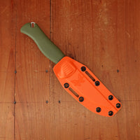 Benchmade 15505 Meatcrafter 4" Trailing Point CPM-154 Fixed Blade Dark Olive Santoprene Handlewith Sheath