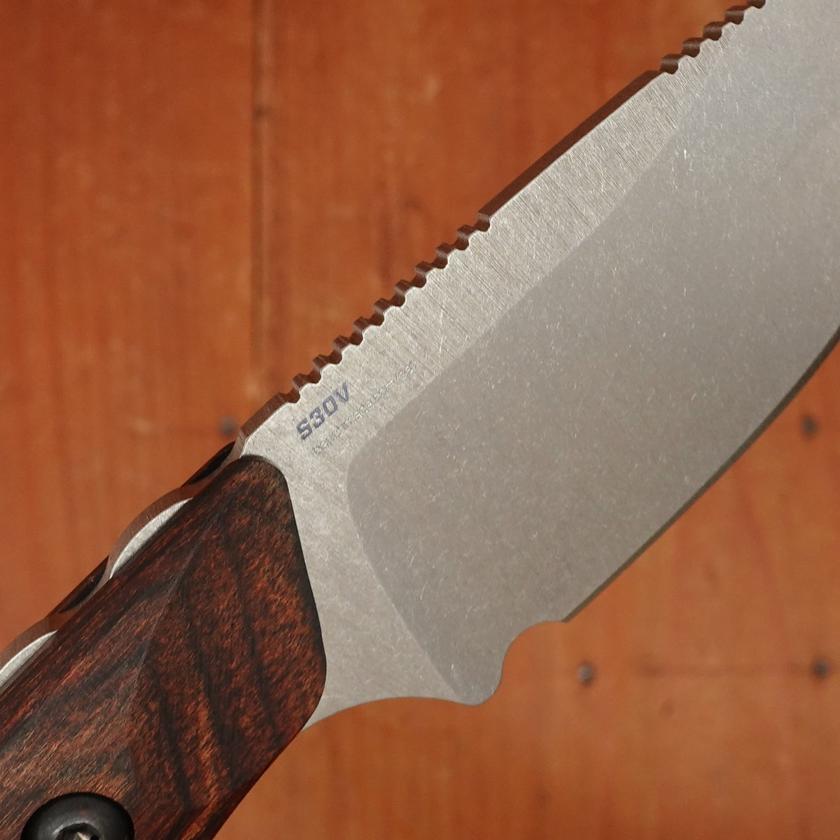 Benchmade 15017  Hidden Canyon Hunter Drop-point CPM-S30V Stabilized Wood Handle With Leather Sheath