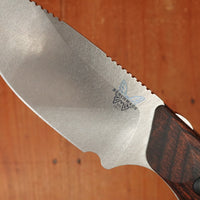 Benchmade 15017  Hidden Canyon Hunter Drop-point CPM-S30V Stabilized Wood Handle With Leather Sheath