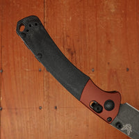 Benchmade 15085BK-04 Mini Crooked River Clip Point MagnaCut Burnt Copper Black Micarta