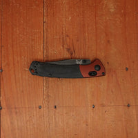 Benchmade 15085BK-04 Mini Crooked River Clip Point MagnaCut Burnt Copper Black Micarta