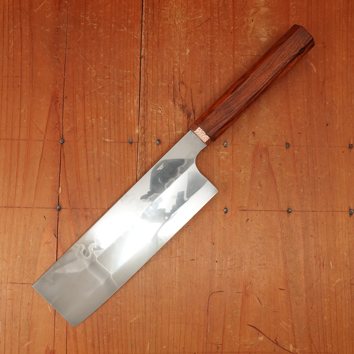 Rolin Knives Honyaki 170mm Nakiri Compound W2 Desert Ironwood