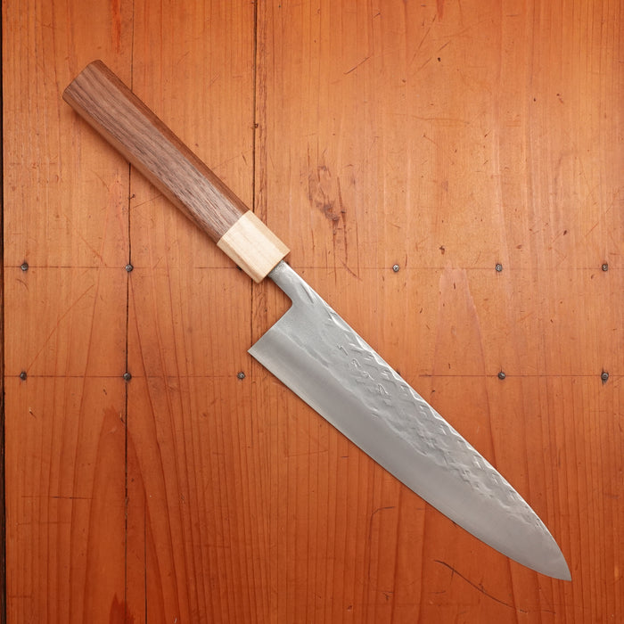 Hitohira TD 210mm Gyuto SLD Tsuchime Walnut Handle