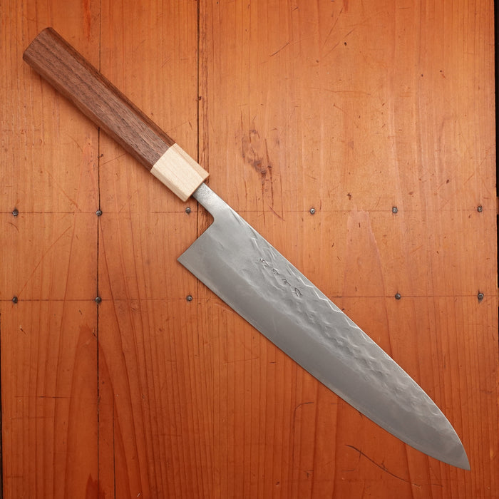 Hitohira TD 240mm Gyuto SLD Tsuchime Walnut Handle