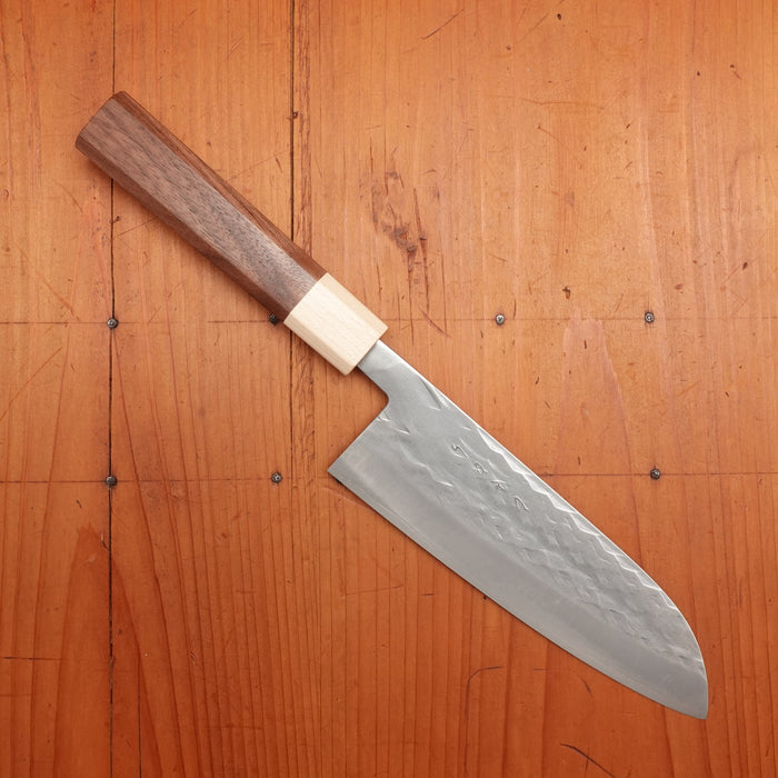 Hitohira TD 165mm Santoku SLD Tsuchime Walnut Handle