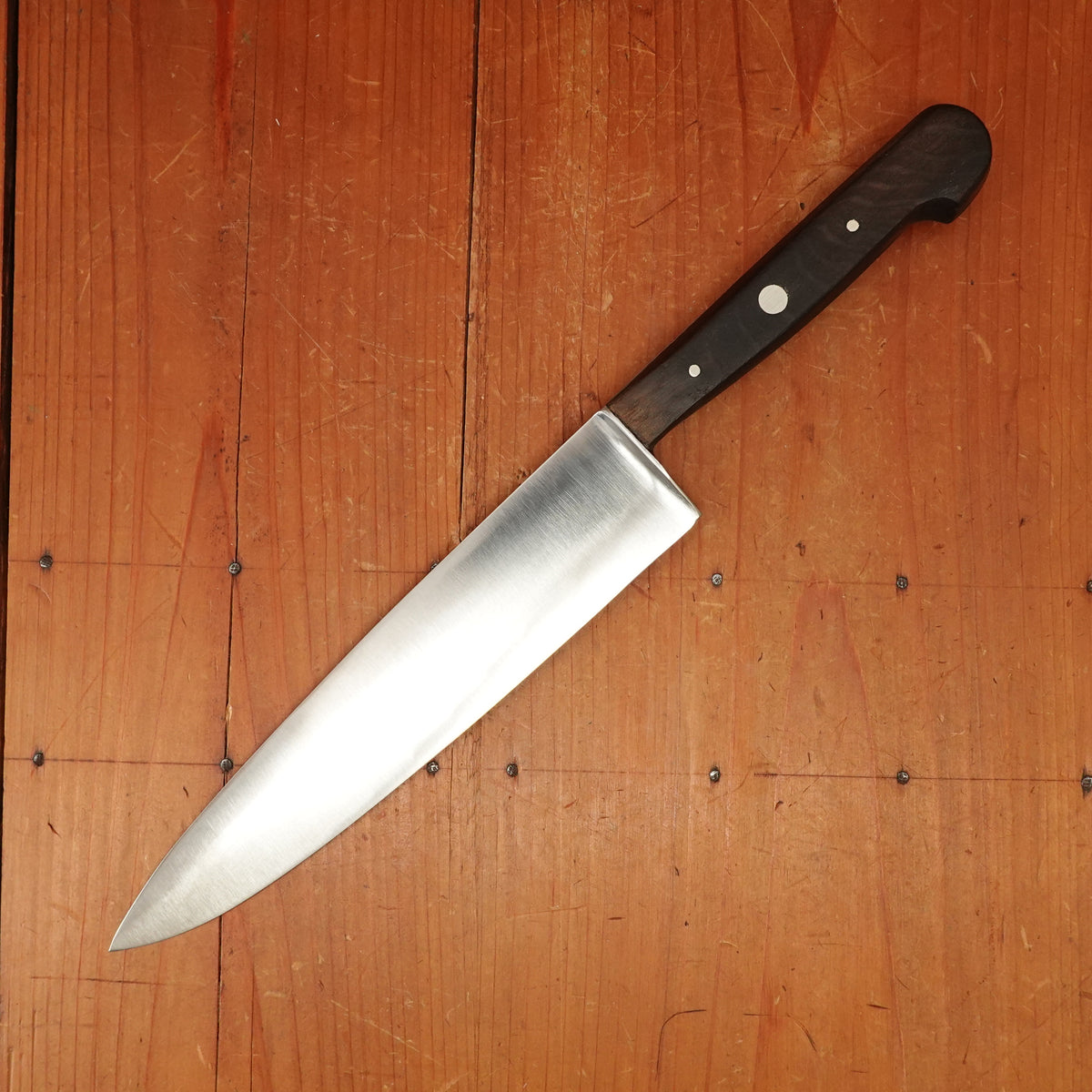 Refurbished J A Henckels 8.5" Chef Knife Friodur Stainless Walnut Solingen 1950s