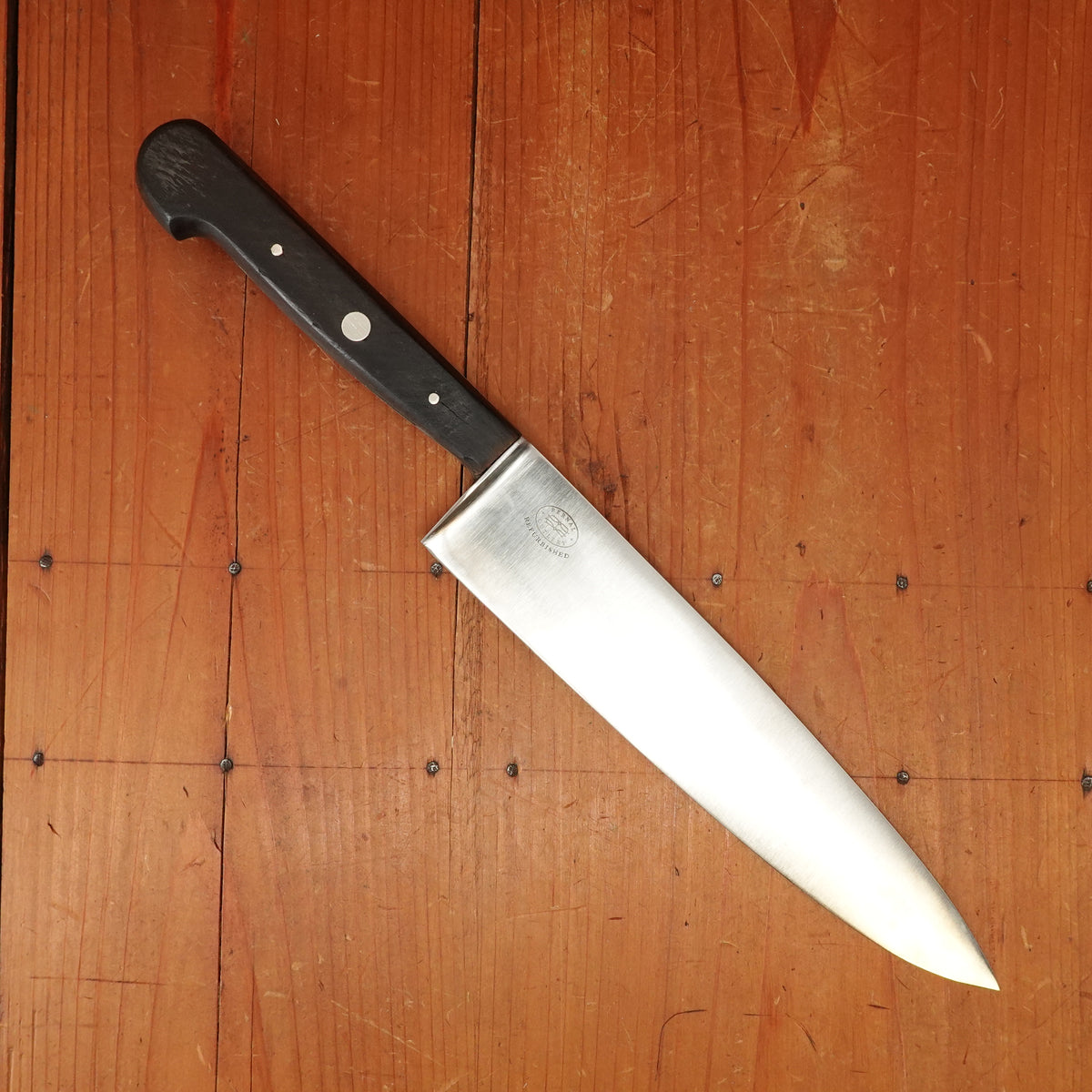 Refurbished J A Henckels 8.5" Chef Knife Friodur Stainless Walnut Solingen 1950s