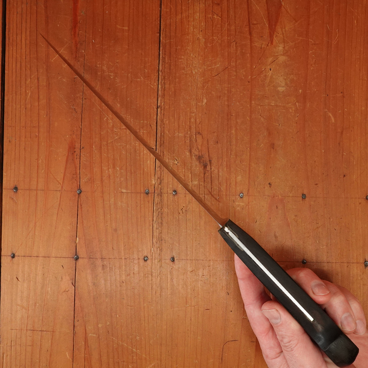 Refurbished J A Henckels 8.5" Chef Knife Friodur Stainless Walnut Solingen 1950s