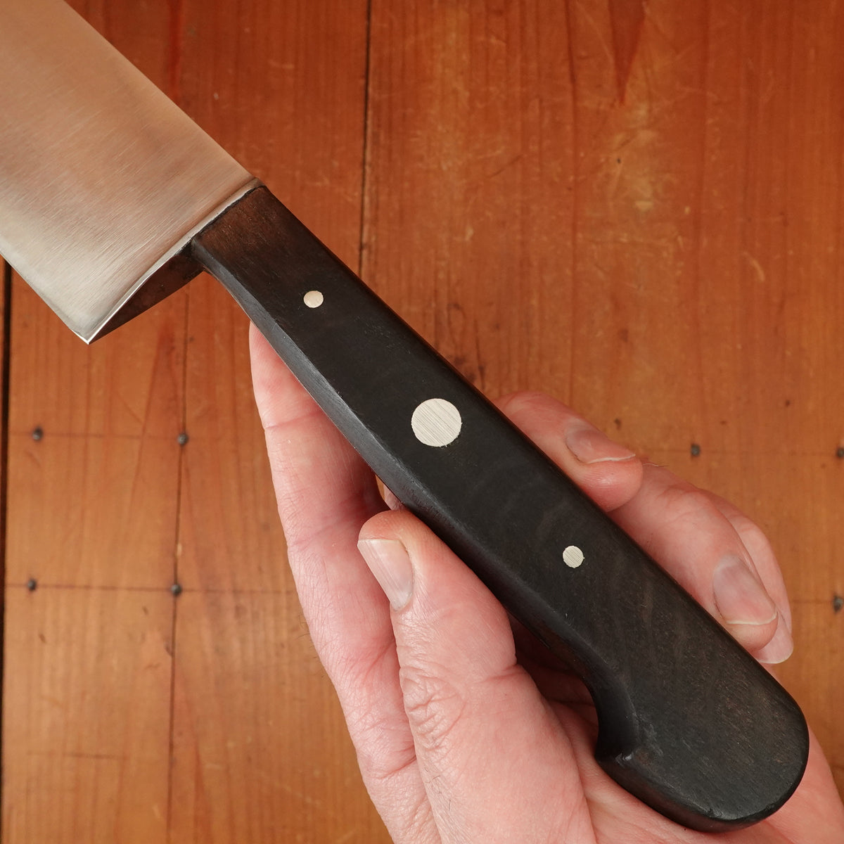 Refurbished J A Henckels 8.5" Chef Knife Friodur Stainless Walnut Solingen 1950s