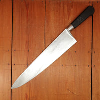 Sabatier Rue St Honore 13.5" Chef Knife Nogent / Cuisine Masif Carbon Steel & Ebony Paris / Thiers France 1890s-1920s