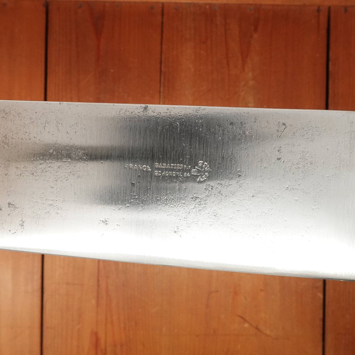 Sabatier Rue St Honore 13.5" Chef Knife Nogent / Cuisine Masif Carbon Steel & Ebony Paris / Thiers France 1890s-1920s