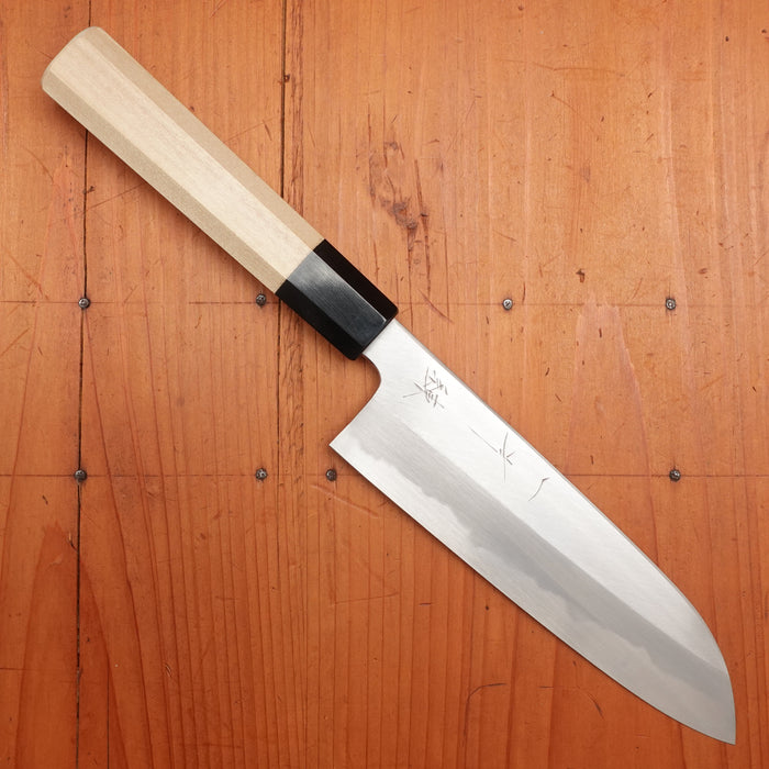 Hitohira Tanaka Ren 180mm Santoku Shirogami 2 Ho Wood