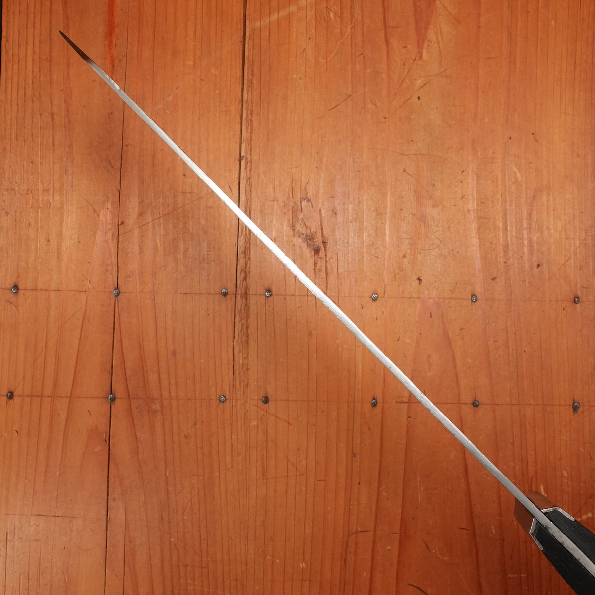 J Russell & Co 11" Bullnose Knife Hand Forged Carbon Steel Ebony 1872-1880