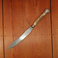 Meriden Brittania Co 9" Carving Knife Carbon Steel Crown Stag 1852-1898