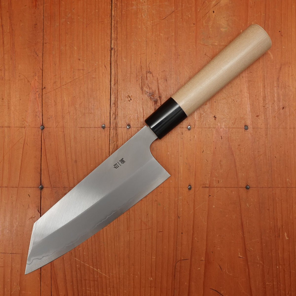 Hitohira Togashi 180mm Bunka Stainless Clad Shirogami 1 Migaki Ho Wood Handle (D-Shape)