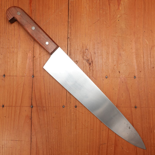 J Adams 10" Chef Knife Carbon Steel Pinned Rosewood