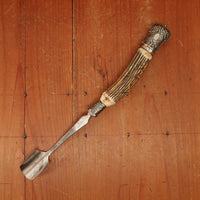 Meriden Brittania Co Cheese Scoop Silverplated Carbon Steel Stag 1852-1898