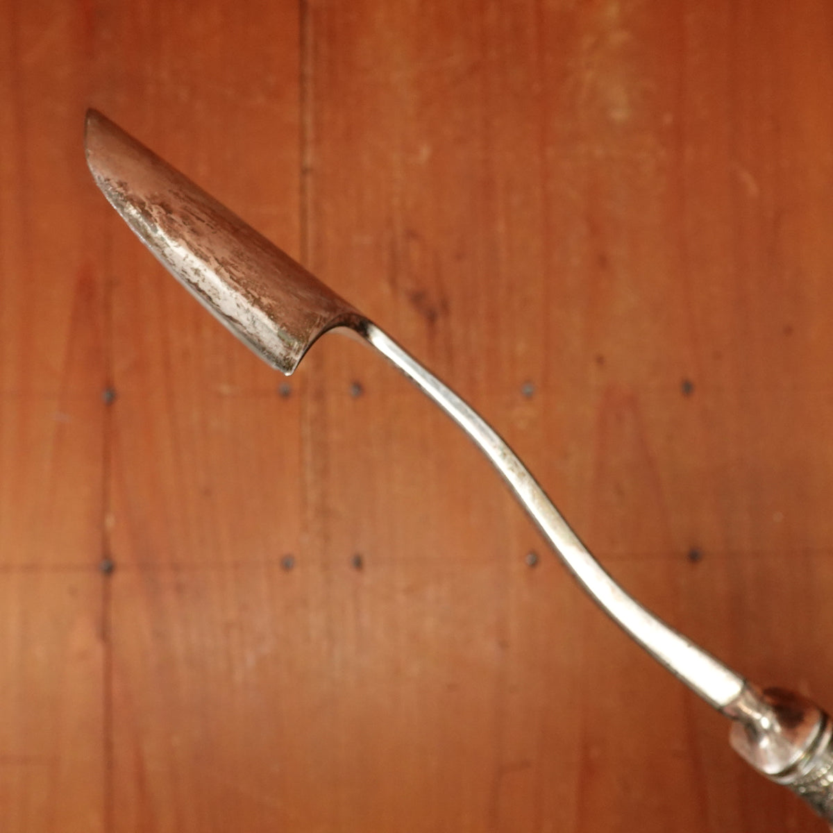 Meriden Brittania Co Cheese Scoop Silverplated Carbon Steel Stag 1852-1898