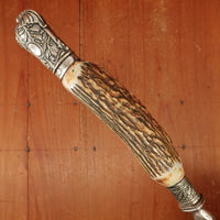 Meriden Brittania Co Cheese Scoop Silverplated Carbon Steel Stag 1852-1898