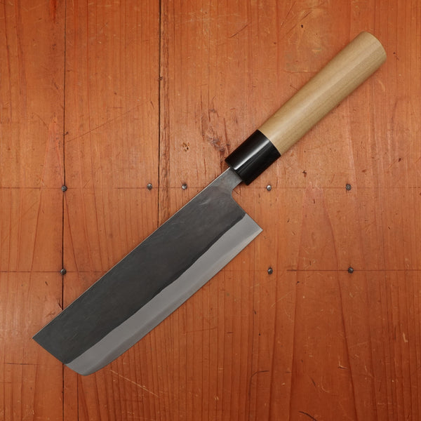 Hitohira TD 165mm Nakiri Stainless Clad Aogami 2 Kurouchi Ho Wood Handle (D-Shape)