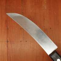 Art Ullis 7" Scimitar Carbon Steel Walnut Ebonized Fruitwood / Walnut Solingen 1950s-60s