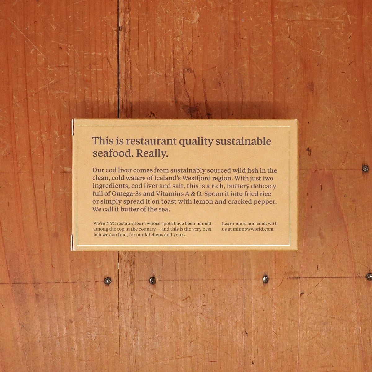 Minnow Icelandic Cod Liver in Own Oil - 4.3oz