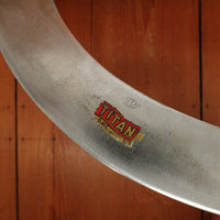Titan Mezzaluna 10" Carbon Steel Beech Italy 1950s-70s?