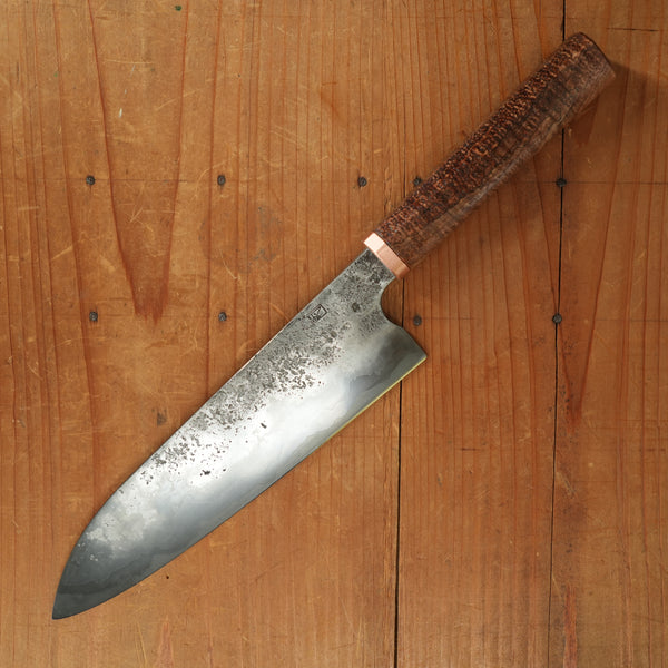 Rolin Knives GoMai 195mm Gyuto Lohman Carbon Spalted Maple & Copper with Saya