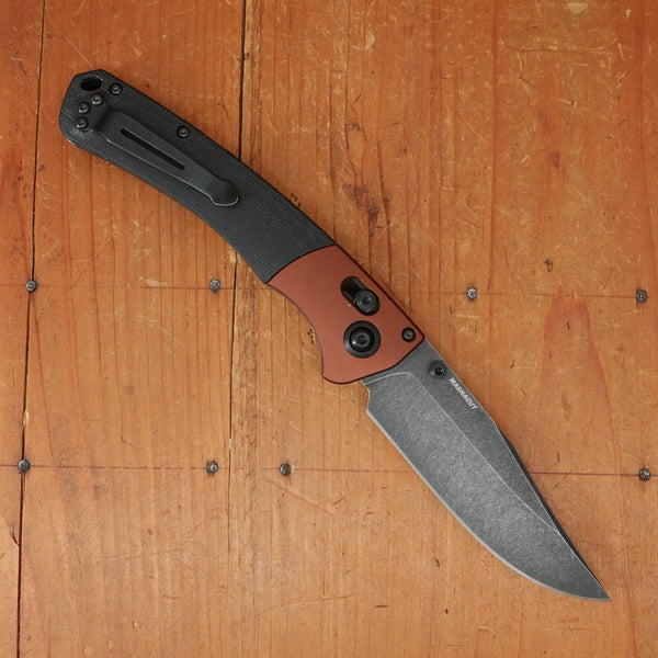 Benchmade 15080BK-04 Crooked River Clip Point MagnaCut Burnt Copper Black Micarta