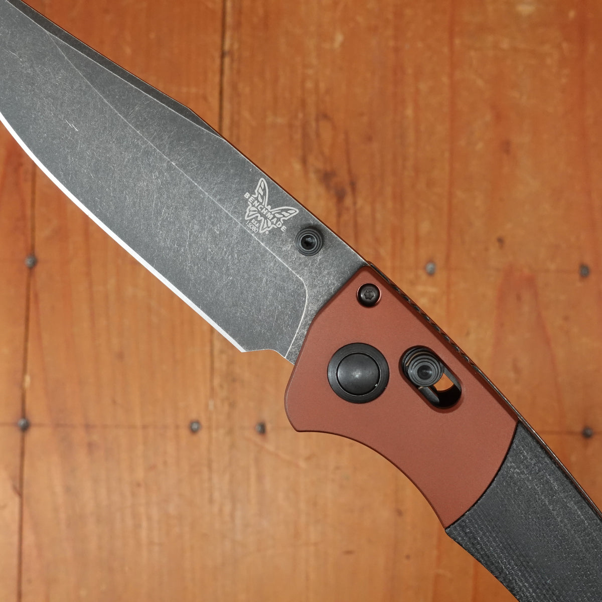 Benchmade 15080BK-04 Crooked River Clip Point MagnaCut Burnt Copper Black Micarta