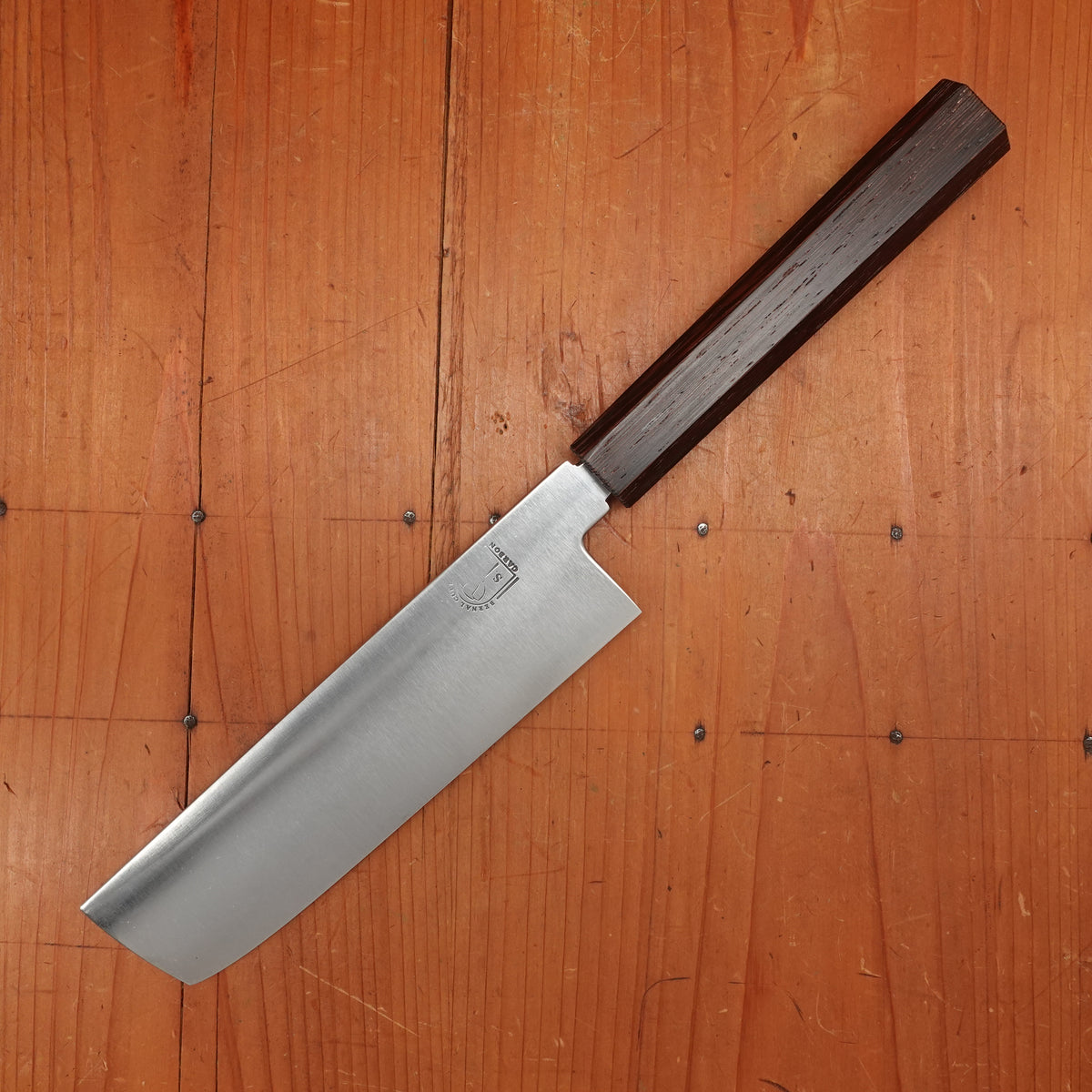 #7 Bernal Cutlery First Run 'Black Label' 165mm Wa-Nakiri 52100 Large Octagonal Wenge Handle