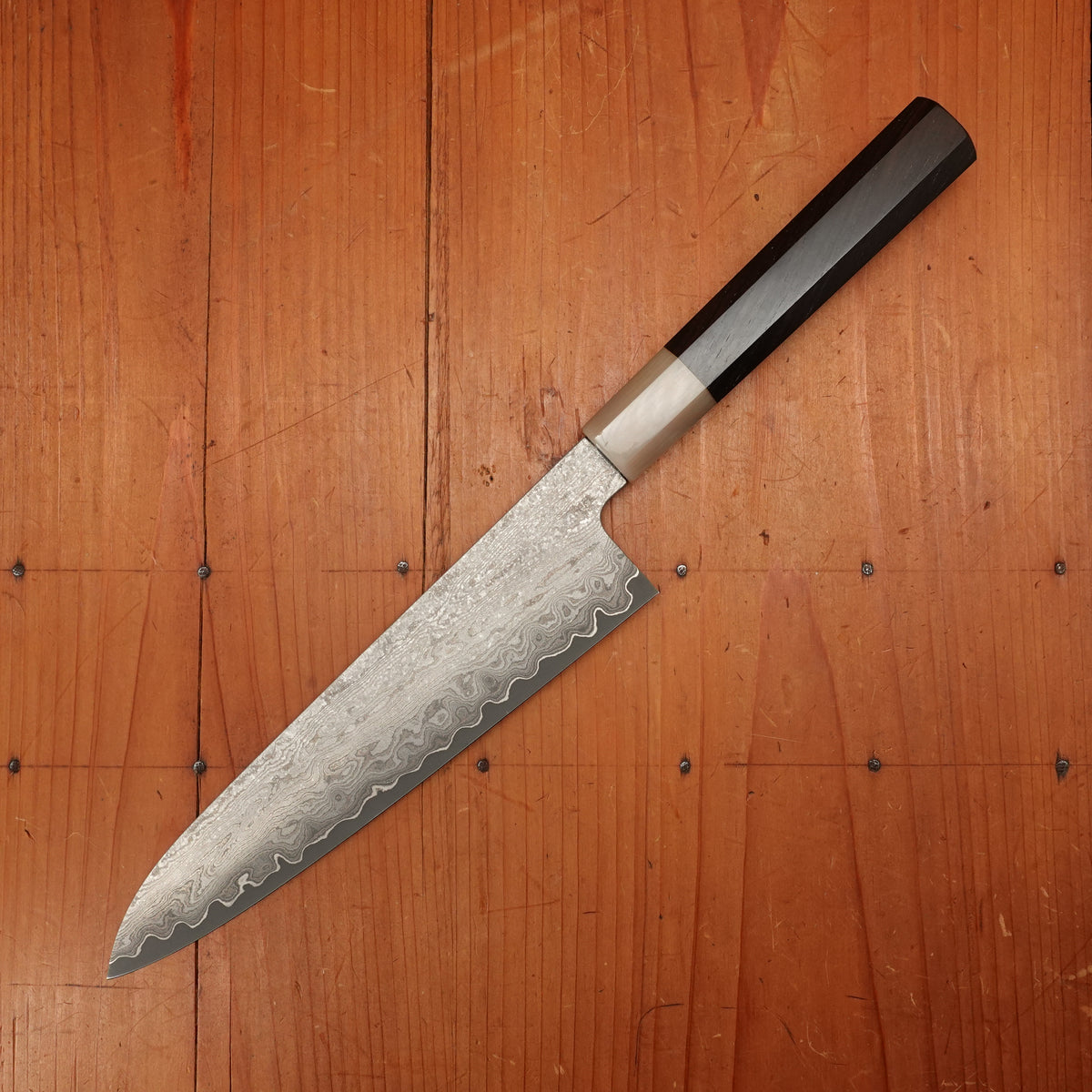 Sakai Kikumori Nakagawa Seiun 210mm Gyuto VG10 Ebony with Saya