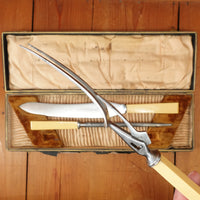 Southern & Richardson Carving Set Shear Steel & Celluloid In Box Sheffield 1920s