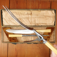 Southern & Richardson Carving Set Shear Steel & Celluloid In Box Sheffield 1920s