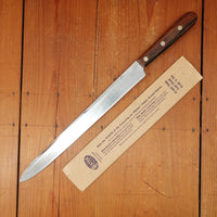 Dexter 12" Slicer Mirror Polished Spine Hollow-ground Carbon Steel & Rosewood 1950-60s