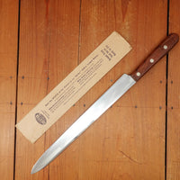 Dexter 12" Slicer Mirror Polished Spine Hollow-ground Carbon Steel & Rosewood 1950-60s