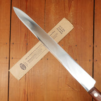 Dexter 12" Slicer Mirror Polished Spine Hollow-ground Carbon Steel & Rosewood 1950-60s