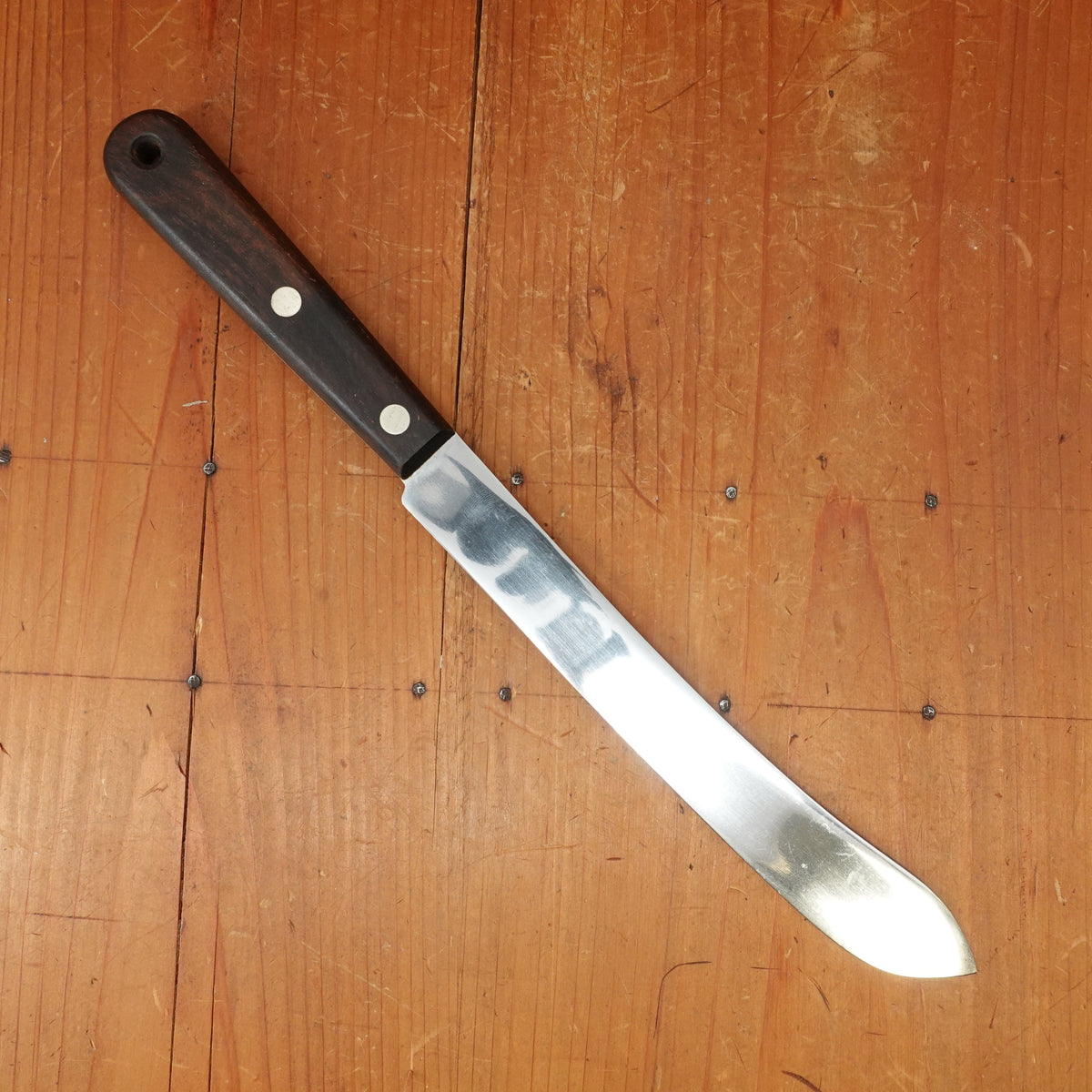 Dexter Superstainless 8" Narrow Bullnose Mirror Polished Hollow-ground Stainless & Rosewood 1960-80s