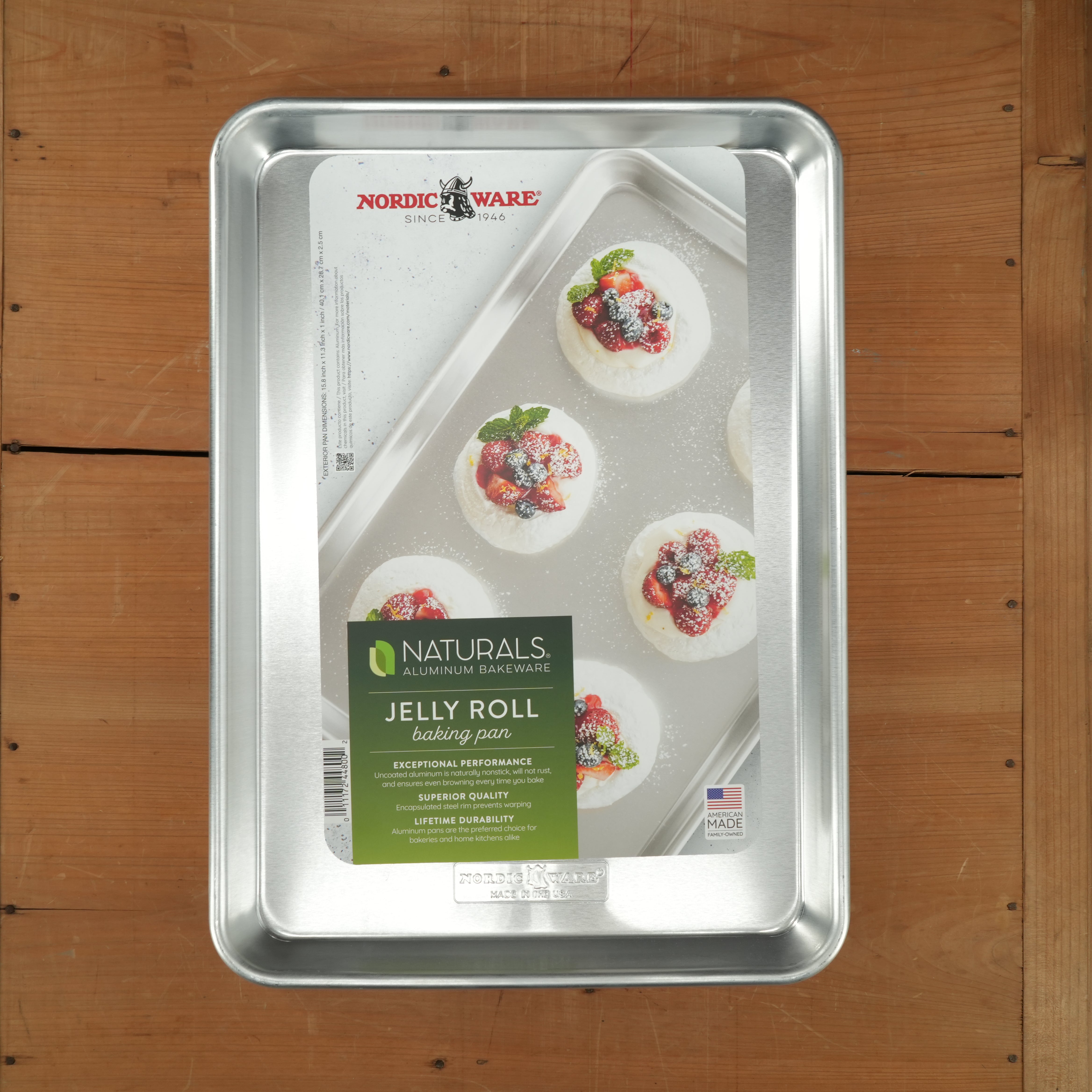 Nordic ware natural aluminum commercial baker's jelly roll baking sheet hotsell