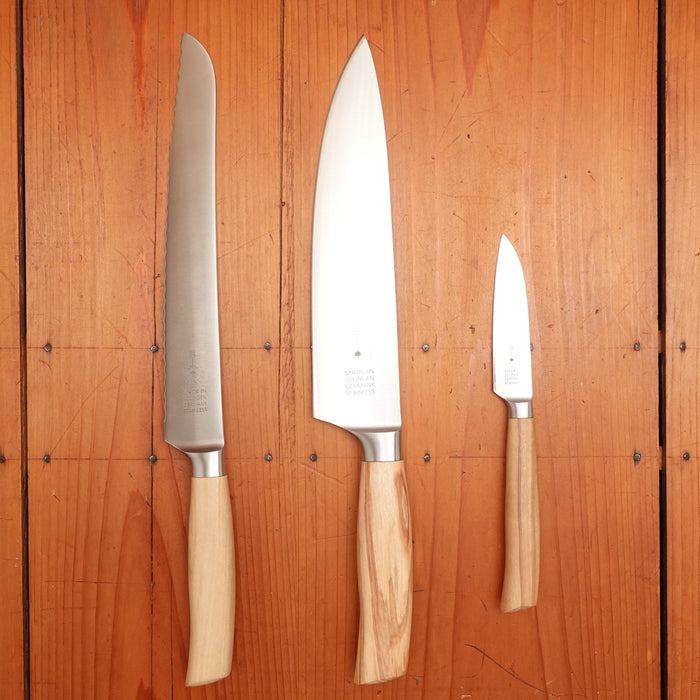 Friedr Herder Madera Forged Stainless Olive 1/2 Bolster Knife Set - 3 Pieces