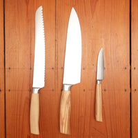 Friedr Herder Madera Forged Stainless Olive 1/2 Bolster Knife Set - 3 Pieces