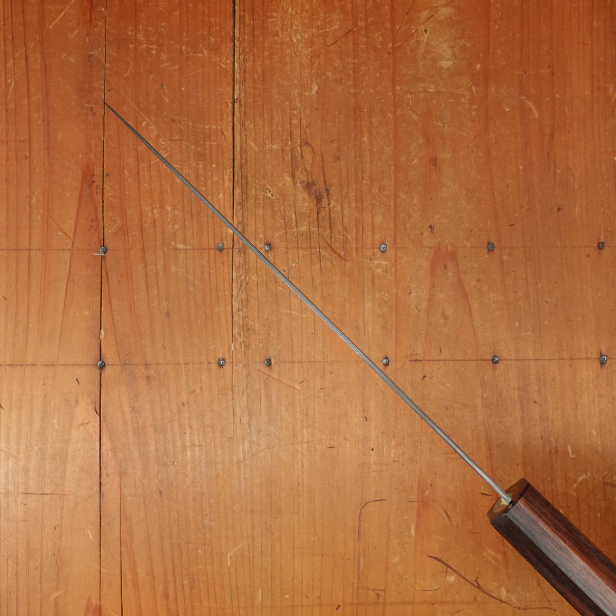 New Old Stock Konosuke Sakai Keiai NT 210mm Gyuto Stainless Black Damascus Oct Ebony Handle