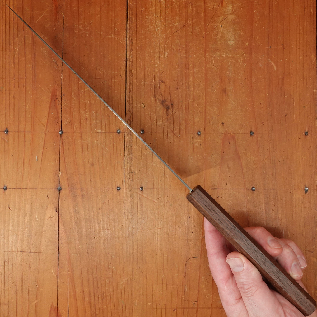 New Old Stock Konosuke Sakai Keiai NT 240mm Gyuto Stainless Black Damascus Khii Rosewood Handle