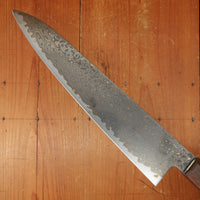 New Old Stock Konosuke Sakai Keiai NT 240mm Gyuto Stainless Black Damascus Khii Rosewood Handle