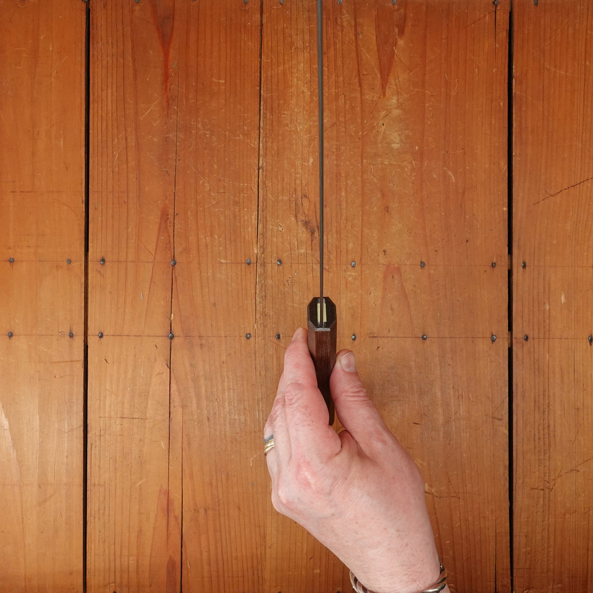 New Old Stock Konosuke Sakai Keiai NT 240mm Gyuto Stainless Black Damascus Khii Rosewood Handle